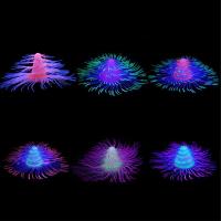 Acuario de silicona para paisajismo, plantas acuáticas artificiales coloridas con efecto fluorescente, árbol de Navidad suave, Coral, mesa - details 8