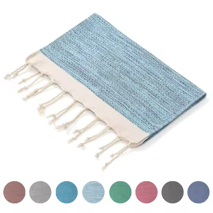 Toalla Turca Clase A,100x40 cm,Paquete de 2 - Jacquard Craft,145 g/Pack 1,100% Algodón,Absorbente y Libre de Arena,Toalla de Playa - 1