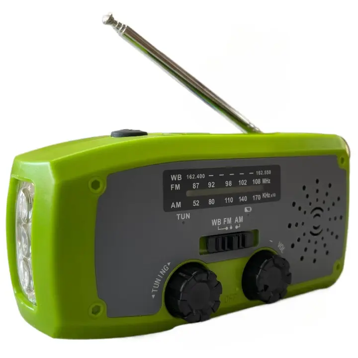 Radio Portátil con Cable Cargador de Manivela Radios de Manivela Linterna de Manivela - 1