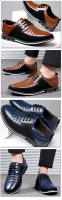 Zapatos de Vestir de Cuero Genuino Oxford para Hombres Negros, Marrones, Tallas Grandes 38-48 - details 5