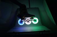 2 Piece Led Bright PU Inline Speed skate Flash rollers Rodas 100mm 110mm Scooter Roller Ruedas inline Skating wheels - details 0
