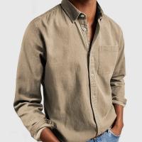 Camisa Hombre primavera-verano casual minimalista Camisa informal de otoño para hombre, camisa con cuello vuelto, a la moda, para exteriores - details 2