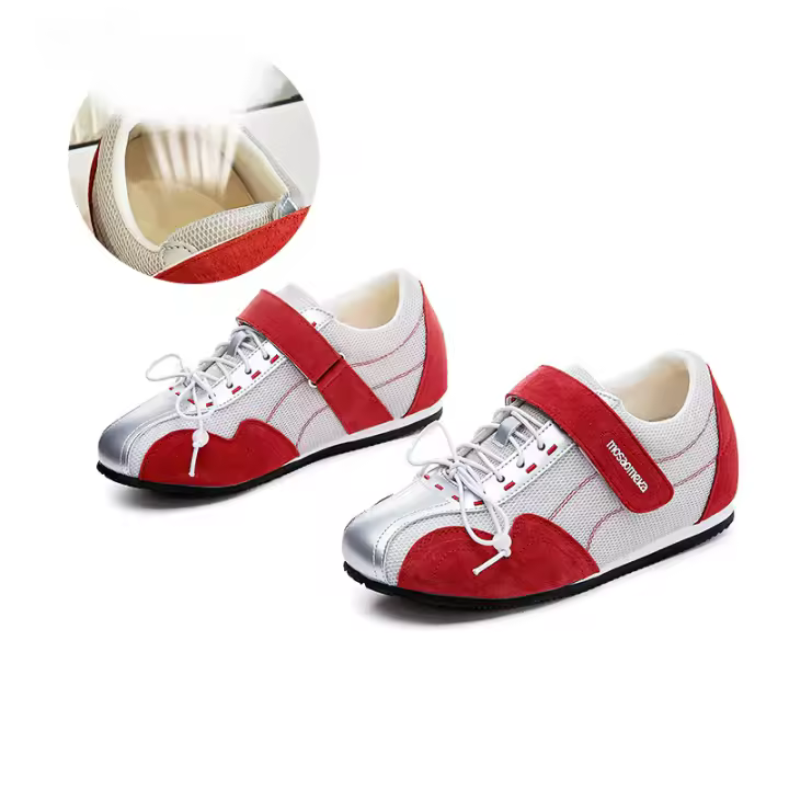 Zapatos Forrest Gump de cuero con aumento de altura interior de 3 cm, nuevas zapatillas planas con velcro, zapatos versátiles. - 1