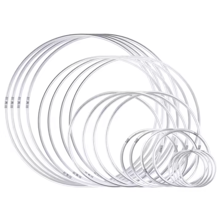 20 Piezas Anillos de Atrapasueños de Metal Aros Anillos de Plata para Manualidades de Acero para Manualidades, Macramé y Otros Proyectos de Bricolaje en 5 Tamaños - 1