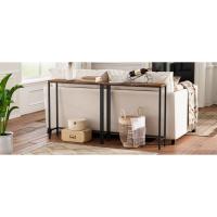 HOOBRO Mesa de Entrada de 75 cm, Consola de Entrada, Pequeña Mesa de Exposición para Sofá, Consola para Pasillo, Salón, Dormitorio, Recibidor, Vintage Marrón y Negro EBF76XG01 - details 4