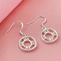 Pendientes ondulados chapados en plata, joyería de moda femenina, estilo minimalista, regalo de Navidad. - details 13