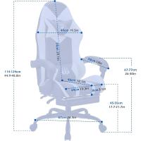 Silla Gaming Silla de Oficina Silla Giratoria Silla de Ordenador Silla de Tareas Silla de Escritorio Silla Ergonómica Silla de Carreras Silla de Cuero Silla PC Gaming (Rojo, con reposapiés) - details 27