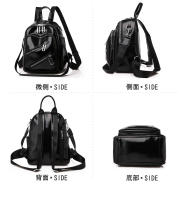 Nueva mochila de cuero suave para mujer, estilo lindo y moderno, adecuada para ir de compras y viajar, bolso versátil de Color sólido - details 8