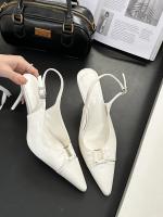 Temperamento francés bolsa cabeza sandalias nueva trasera stiletto vacío tacones altos socialite cabeza puntiaguda boca poco profunda zapatos individuales - details 22