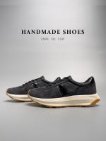 Zapatos de hombre sencillos de cuero vacuno casual de moda de cuero negro bajo - details 12