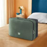 Bolsa de ropa de doble capa de gran capacidad, ahorro de espacio con cremallera, edredón, bolsa de compresión de algodón, bolsa de almacenamiento de chaqueta de plumón a prueba de polvo - details 2