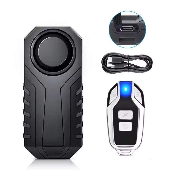 Wsdcam Alarma de Bicicleta Anti-Robo Activada por Vibración Remota Sirena Inalámbrica de 113dB - 1