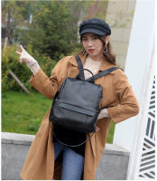 Mochila pequeña informal simple para mujer, bolso de hombro de cuero PU suave, bolso de trabajo vintage para mujer - details 16