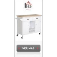 Carrito de cocina con ruedas, carrito multiusos con cajón, 4 cestas extraíbles de metal y laterales, 47x37x83 cm, blanco - details 12