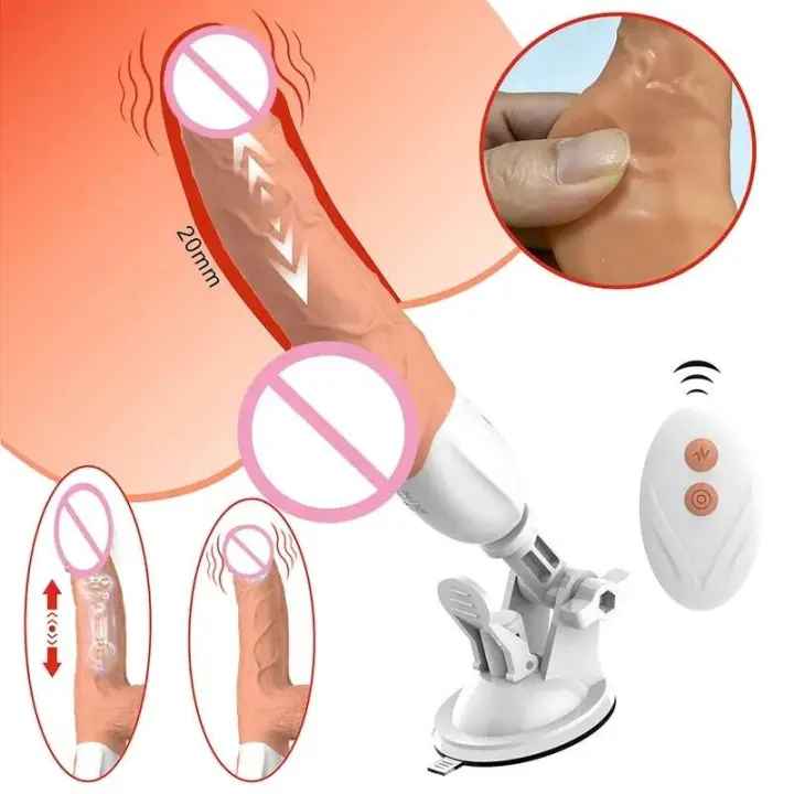 Leten hine consolador realista vibrador retráctil punto G masajeador automático arriba abajo adultos juguetes sexuales para mujeres masturbación femenina - 1
