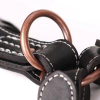 Arnés cuero genuino, arneses duraderos grandes, chaleco entrenamiento mascotas rehados con accesorios de Metal para perros - details 6