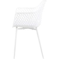 Juego de 4 sillas de jardín con reposabrazos, sillas de jardín con reposabrazos, sillas reclinables, sillas de jardín, 120 kg, color blanco - details 8