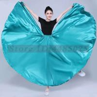 Vestido largo brillante de satén de 360 ​​grados, Tre de bailarines de festivales tradicionales, trajes de baile de tango flamenco gitano femenino - details 5