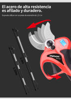 SWANSOFT Cortador de Frutas Eléctrico Sin Cable Herramienta de Paisajismo Eficiente para Podar Árboles de Fruta 25.2V - details 2