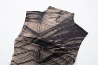 TRAFZA-Vestido largo plisado sin mangas para mujer, traje elegante con estampado de tul, ajustado, para otoño, 2023 - details 9