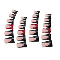 24PCS,Punta de pico de pato para uñas artificiales Resina reutilizable con diamantes de imitación - details 0