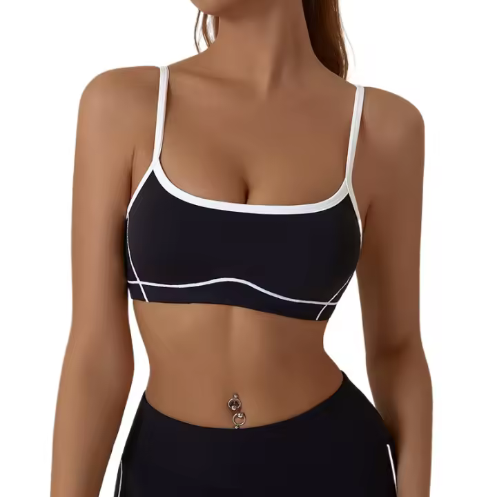 Sujetador deportivo de impacto para mujer, ropa interior push-up de alto soporte para gimnasio, Top corto sin mangas para Pilates y Yoga con almohadillas extraíbles - 1