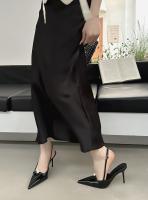 Sandalias de Cabeza de Bolso Fino Punta de Zapato Vacío de Perlas de Charol Plateado de Tacón Alto - details 27
