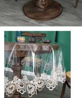 Paño de suelo suave de PVC transparente bordado ENE, mantel redondo para el hogar, impermeable - details 5