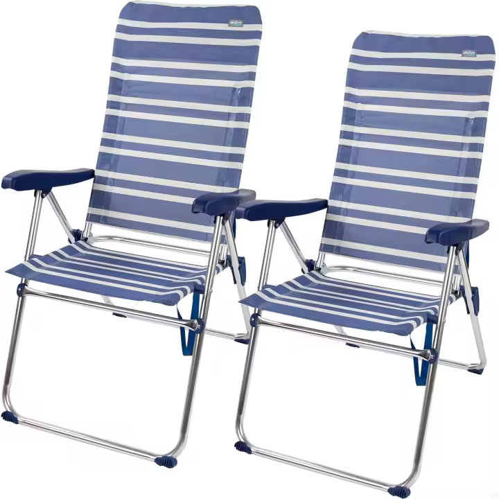Conjunto 2 Sillas Pleg Alu 5pos 61x66x108cmc/asa-mykonos - 1