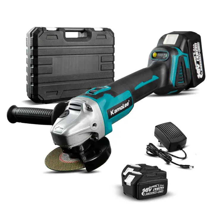 Kamolee-amoladora angular sin escobillas M14, herramientas eléctricas de corte de 4 velocidades, 125MM, 8500RPM, Compatible con batería Makita de 18V - 1