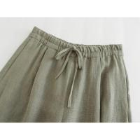 OUWU- Primavera Verano 2025 Ropa de Calle Traje de Mujer Moda Cuello Vuelto Cinturón Chaleco Sin Mangas + Pantalones Largos de Pierna Ancha de Cintura Alta - details 18