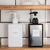 Botellas de Plástico Vacías para Bomba Transparentes Cuadradas Recargables con Líquido para Loción 250ml/450ml/650ml - details 10