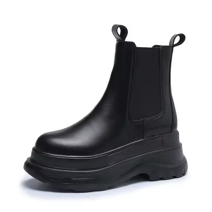 Modelo de llegada: tacones altos de marca para mujer, piel Oxford, botas Chelsea, precio bajo de invierno para mujer - 1