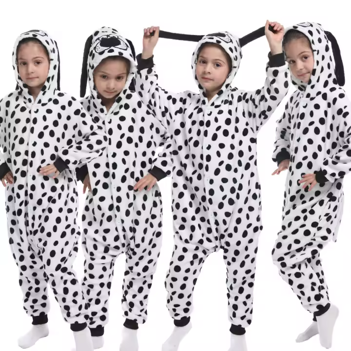 Pijama de dinosaurio Kigurumi para bebé y niño, ropa de franela con dibujos de animales rojos, unicornio, Invierno - 1