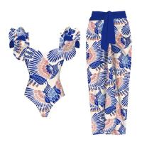 Conjunto de bikini con volantes para mujer, bikini brasileño estampado, traje de baño con falda, traje de playa para niña 2024 - details 26