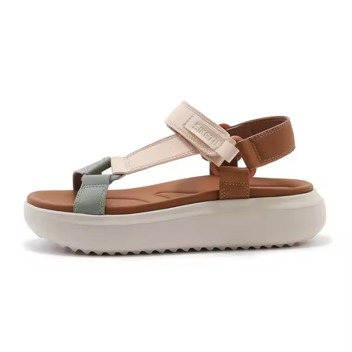 Sandalias Deportivas para Mujer Tacón Bajo, Material de Nylon, Soporte de Arco Ajustable, Senderismo al Aire Libre - 1
