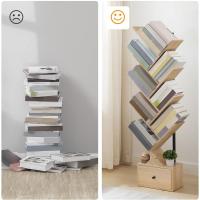 Estante de Libros en Forma de Árbol Vintage 9 Niveles para CD/DVD/Libros Organizador de Espacio - details 15
