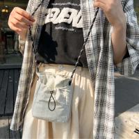 Bolso para teléfono con cordón de estilo coreano, bolso de mano de gran capacidad, bolso de nailon suave ligero, bolso de hombro con diseño de nicho de Color sólido - details 19