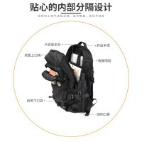 Mochila ligera de gran capacidad para montañismo al aire libre, mochila de viaje para hombres universitarios, mochila impermeable de tendencia negra - details 2