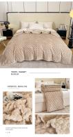 Manta Suave Cálida a Rayas Ideal para Sofá, Cama, Niños, Mascotas Textil Hogareño de Coral Fleece - details 22