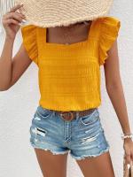 Top de Manga sin Volantes para Mujer Moderno 2024 Blusa de Estilo Simple y Chic para Altas - details 26
