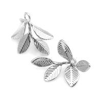 Colgantes de hojas de árbol de latón de Color dorado de 18K, accesorios para collar y pendientes, joyería Diy de alta calidad - details 3