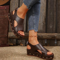 Sandalias de cuña de verano para mujer, zapatos de moda - details 16