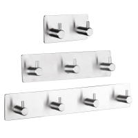 Ganchos de Pared de Acero Inoxidable 304 Pegatinas Adhesivas 3M Ideal para Robes, Toallas, Baño, Aseo - details 0
