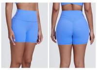 SHINBENE-pantalones cortos de cintura alta para Yoga, Shorts sexys ajustados para entrenamiento de gimnasio, 4" - details 6