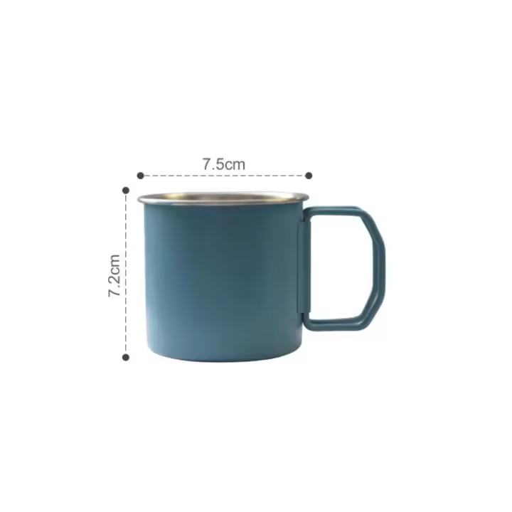 Taza de agua de acero inoxidable para acampar al aire libre, taza plegable de viaje para caminata natural, 260ml, nuevo - 1