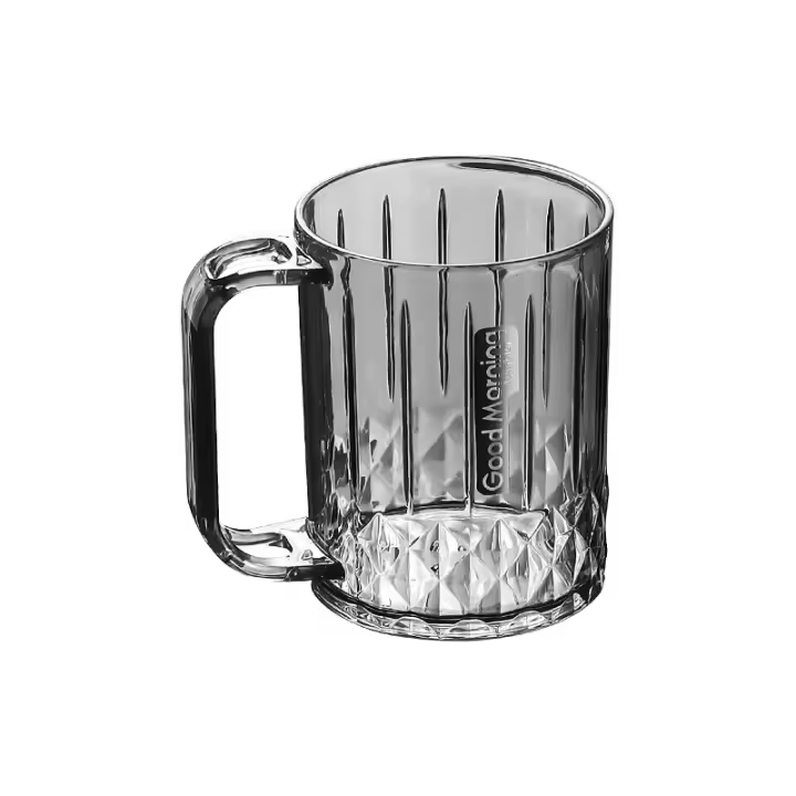 Rayas diamante enjuague taza pareja hogar plástico transparente cepillo de dientes taza hotel residencia estudiantil cilindro dental pasta dental dental - 1