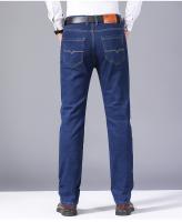 Nuevo clásico jeans stretch, hombres, negro y azul, casual slim jeans, moda, negocios, pierna recta, desgaste, pantalones - details 8