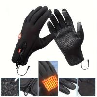 Guantes Calentables Doble Cara Calentadora, Compatibles con Pantalla Táctil, Antideslizantes, Alimentados por USB, Sin Batería, Deportes y Exteriores - details 0
