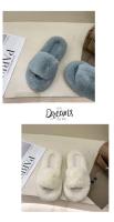 Zapatillas de fondo grueso de gran tamaño para mujer, interiores cálidos de Zapatillas de felpa, otoño e invierno, nuevo para el hogar - details 10